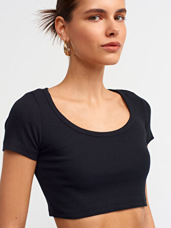 Kısa Kollu Crop Top
