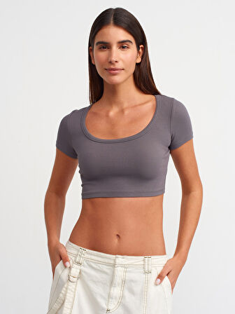 Kısa Kollu Crop Top