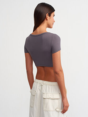 Kısa Kollu Crop Top