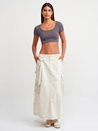 Kısa Kollu Crop Top