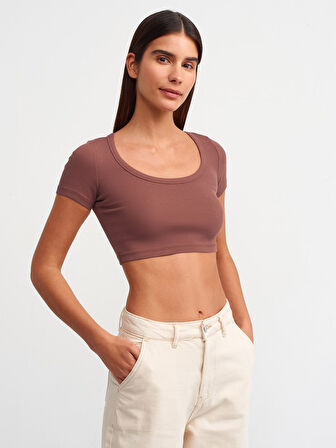 Kısa Kollu Crop Top