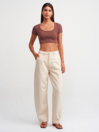 Kısa Kollu Crop Top