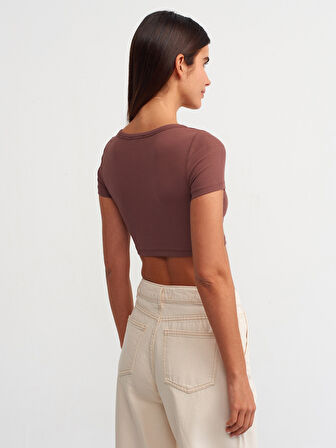 Kısa Kollu Crop Top