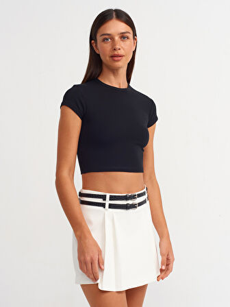 Vücuda Oturan Crop Top