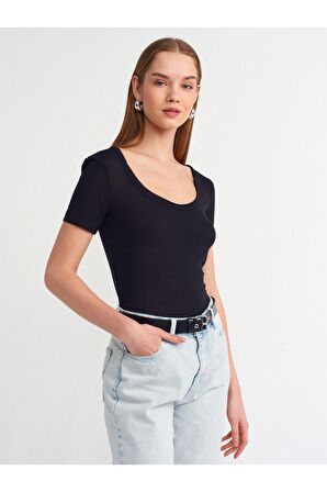 Dilvin Kadın Kısa Kollu Basic T-shirt - 30903