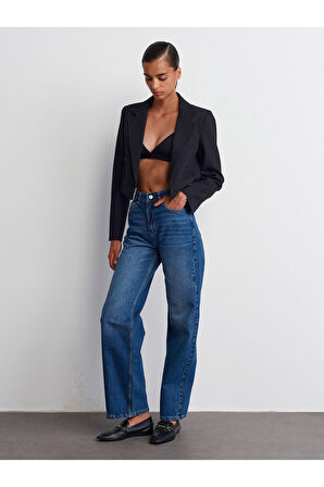 60742 DİLVİN KRUVAZE DÜĞMELİ CROP BLAZER CEKET