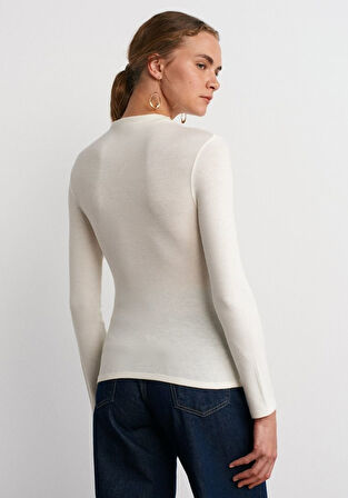 31391 DİL Dik Yaka Uzun Kollu Top 