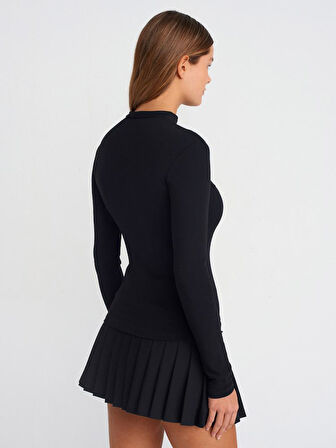 31433 DİLVİN YARIM BALIKÇI YAKA TOP