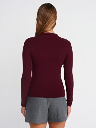 31433 DİLVİN YARIM BALIKÇI YAKA TOP