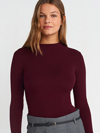 31433 DİLVİN YARIM BALIKÇI YAKA TOP