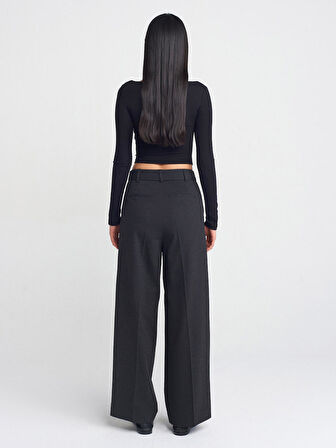 71591 DİLVİN KEMERLİ GENİŞ PANTOLON
