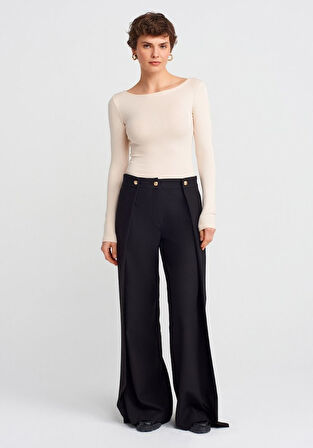 31332 DİL Kayık Yaka Uzun Kollu Top 