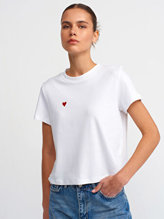 30584 DİLVİN T-SHIRT BİSİKLET YAKA PAMUKLU