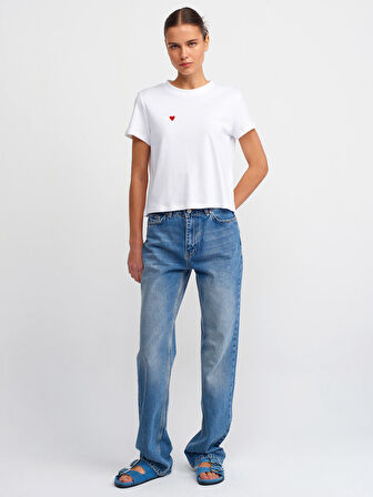 30584 DİLVİN T-SHIRT BİSİKLET YAKA PAMUKLU