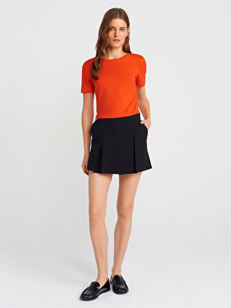 31655 DİLVİN BİSİKLET YAKA CROP TOP