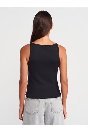 21048 Halter Yaka Top-Lacivert