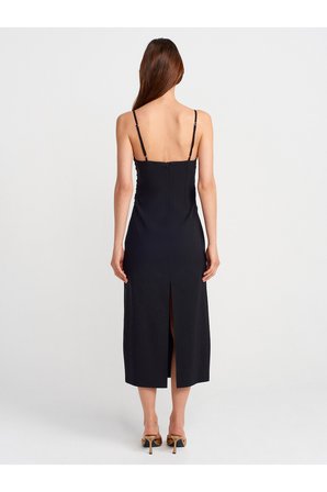 91479 Büzgülü Midi Elbise