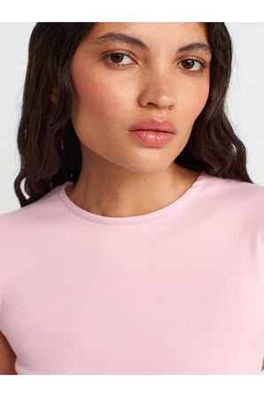 21054 Büzgülü Basic T-Shirt