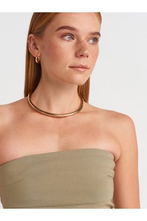 91368 Straplez Midi Elbise