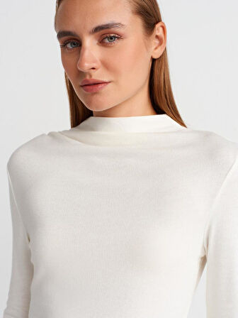 32139 DİLVİN BÜZGÜLÜ UZUN KOLLU TOP