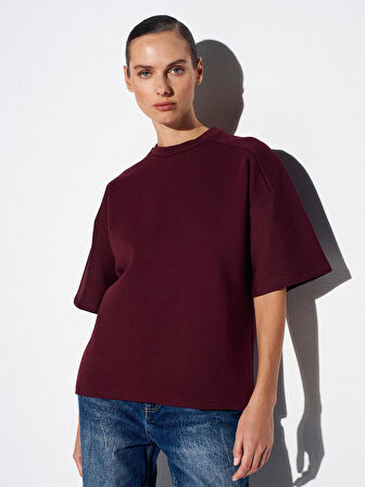 31975 DİLVİN KISA KOLLU OVERSİZE TSHIRT