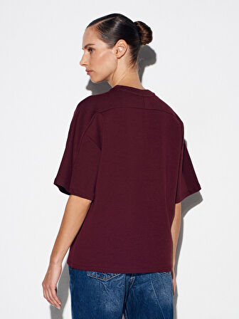 31975 DİLVİN KISA KOLLU OVERSİZE TSHIRT