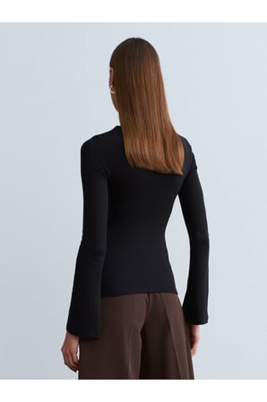 32284 Bisiklet Yaka Uzun Kollu Top