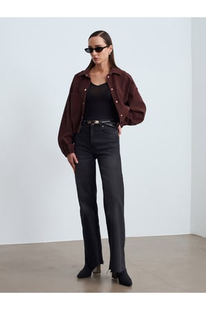 Dilvin Kadın V Yaka İnce Kaşmir Karışımlı Modal Bluz-32310 