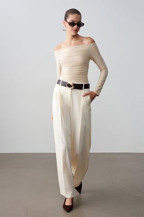 72657 DİLVİN PANTOLON PİLELİ CEPLİ
