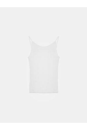 21178 Fitilli Basic Top-Beyaz