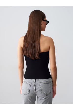 32841 Bağlamalı Bandeau Top