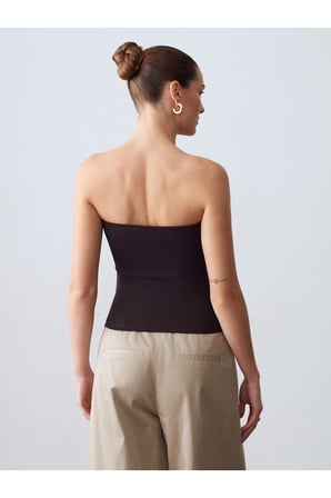 32841 Bağlamalı Bandeau Top