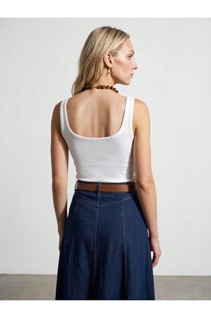 Dilvin 32807 Bra-Free Atlet-Beyaz