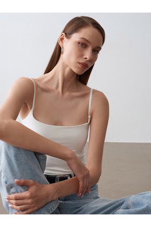 21200 Bra-Free Askılı Top-Ekru