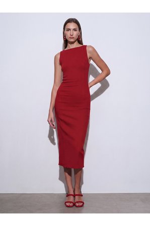 91099 Extra Slim Fit Midi Elbise