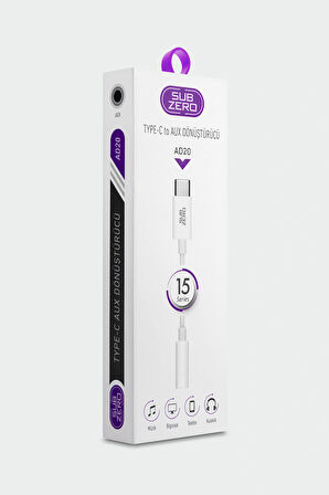 Subzero AD20 Type-C to AUX 3.5mm Dönüştürücü