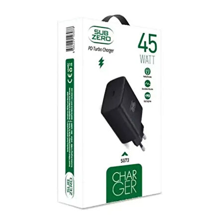 SUBZERO SG73 TYPE-C ŞARJ BAŞLIĞI 45W PD TURBO CHAGER 