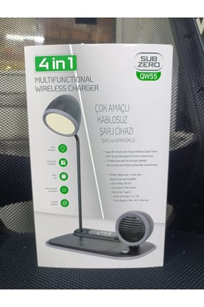 Masa Lambası Okuma Lambası Kablosuz Şarj Saat Hoparlör
