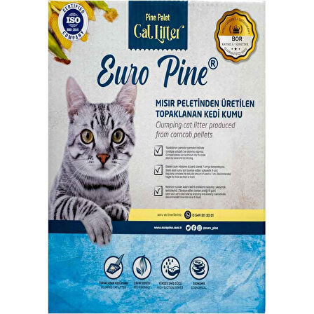 Euro Pine Kedi Kumu Topaklanan Mısır Pelleti 10 LT