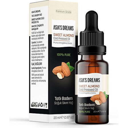 Asia's Dreams Tatlı Badem Soğuk Sıkım Yağ 20 Ml