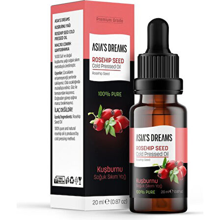 Asia's Dreams Kuşburunu Soğuk Sıkım Yağ 20 Ml