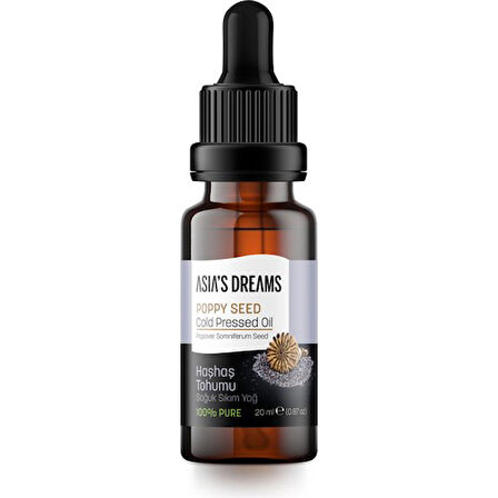 Asia's Dreams Haşhaş Tohumu Soğuk Sıkım Yağ 20 Ml