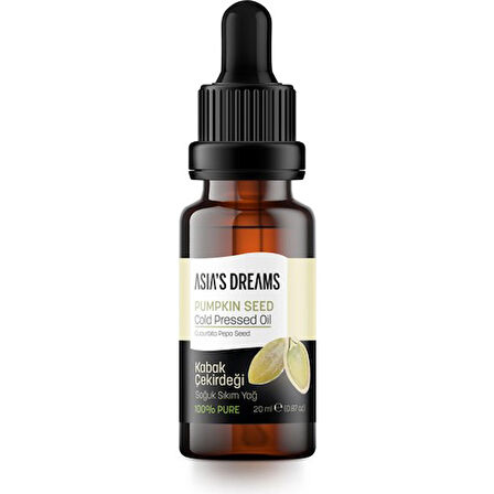 Asia's Dreams Kabak Çekirdeği Soğuk Sıkım Yağ 20 Ml
