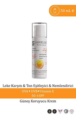 Lushelle 50+ SPF Güneş Kremi 50 mL - Tüm Cilt Tipleri İçin