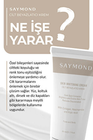 Cilt Beyazlatıcı , Aydınlatıcı Leke Karşıtı Bakım Kremi Kolajen, Niacinamide & Kojik Asitli 50 ml