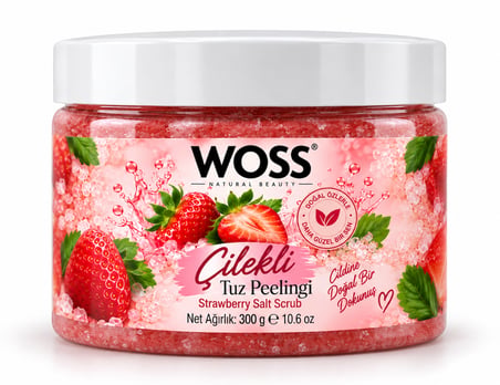 WOSS ÇİLEK ESANSLI TUZ PEELİNG 300 GR