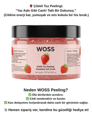 WOSS ÇİLEK ESANSLI TUZ PEELİNG 300 GR