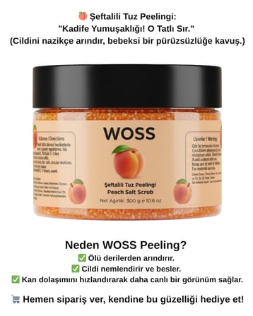 Woss Şeftali Tuz Peelingi 300 g Arındırıcı