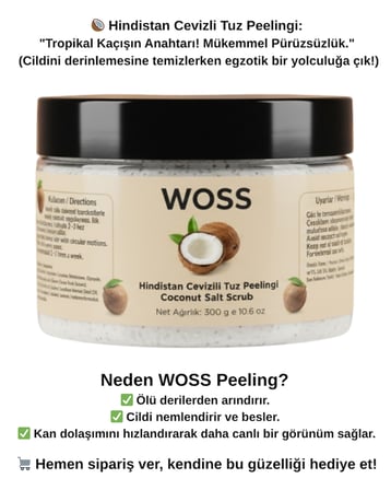 WOSS HİNDİSTANCEVİZİ ESANSLI TUZ PEELİNG 300 GR