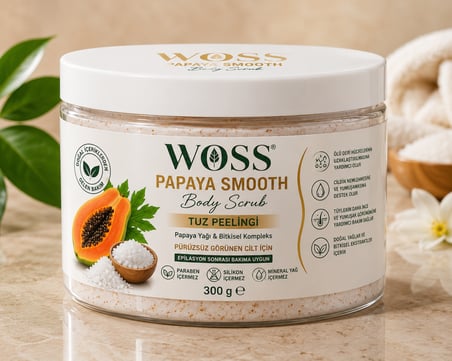 WOSS PAPAYA SMOOTH TUZ PEELİNGİ – 300 g
